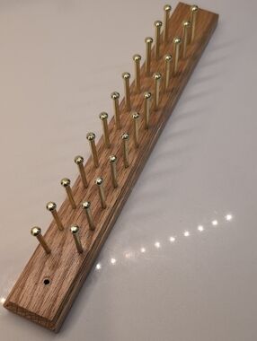 Vintage Brass And Wood Belt Or Necklaces Display